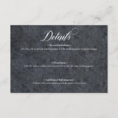 Gothic Halloween Black Bat & Arch Wedding Details Informatiekaartje (Achterkant)