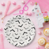 Gothic Halloween Black Bat Wedding Papieren Bordje (Feest)