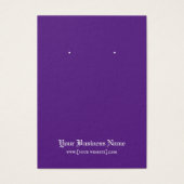 Gothic Halloween Black Paars Earring Display Card Visitekaartje (Voorkant)