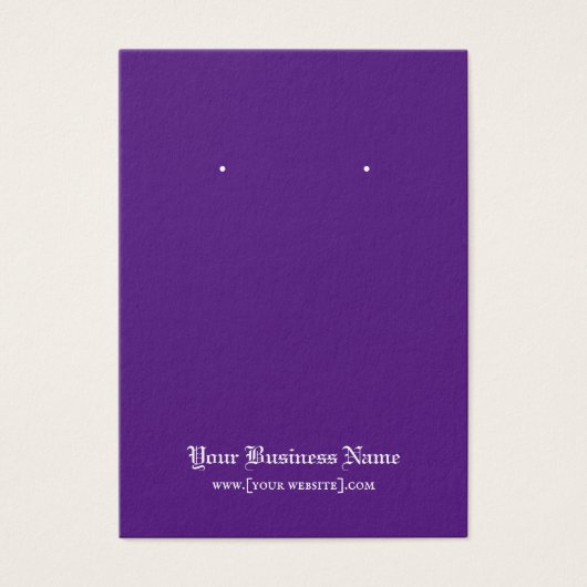 Gothic Halloween Black Paars Earring Display Card Visitekaartje (Voorkant)