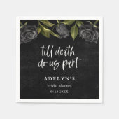 Gothic Halloween Bloemachtige Bruiloft Feest Servet (Voorkant)