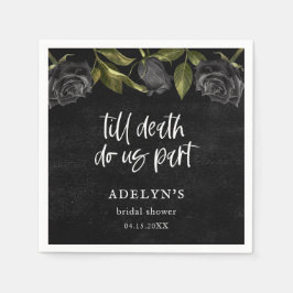 Gothic Halloween Bloemachtige Bruiloft Feest Servet