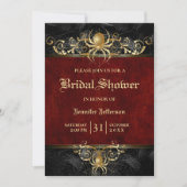 Gothic Halloween Bridal Shower Invitation Kaart (Voorkant)