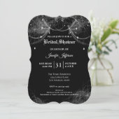 Gothic Halloween Bridal Shower Invitation Kaart (Staand voorkant)