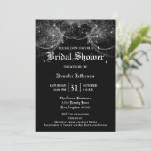 Gothic Halloween Bridal Shower Invitation Kaart (Staand voorkant)