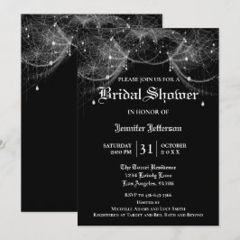 Gothic Halloween Bridal Shower Invitation Kaart