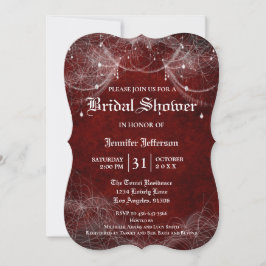 Gothic Halloween Bridal Shower Invitation Kaart
