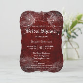 Gothic Halloween Bridal Shower Invitation Kaart (Staand voorkant)