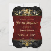 Gothic Halloween Bridal Shower Invitation Kaart (Voorkant)