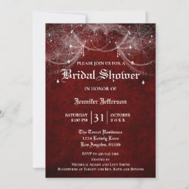 Gothic Halloween Bridal Shower Invitation Kaart