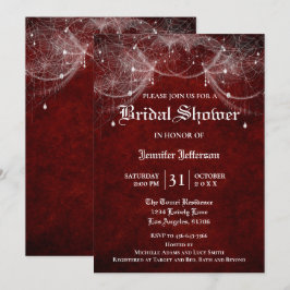 Gothic Halloween Bridal Shower Invitation Kaart