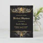 Gothic Halloween Bridal Shower Invitation Kaart (Staand voorkant)