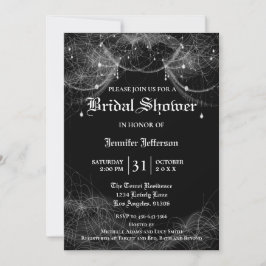Gothic Halloween Bridal Shower Invitation Kaart
