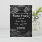 Gothic Halloween Bridal Shower Invitation Kaart (Staand voorkant)