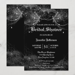 Gothic Halloween Bridal Shower Invitation Kaart