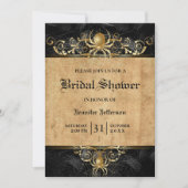 Gothic Halloween Bridal Shower Invitation Kaart (Voorkant)
