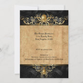 Gothic Halloween Bridal Shower Invitation Kaart (Achterkant)