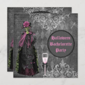 Gothic Halloween Bride Shabby Chic Bachelorette Kaart (Voorkant / Achterkant)