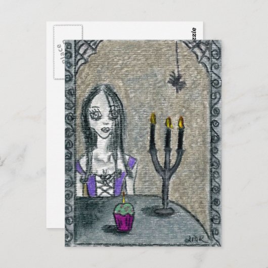 Gothic Halloween Briefkaart (Voorkant / Achterkant)
