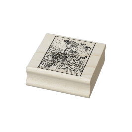 GOTHIC HALLOWEEN BRUID, BAT VEIL RUBBER STEMPEL