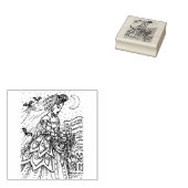 GOTHIC HALLOWEEN BRUID, VLEERMUIS, BOEKET VAN SCHE RUBBERSTEMPEL (Gestempeld)