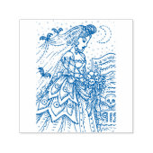 GOTHIC HALLOWEEN BRUID, VLEERMUIS, BOEKET VAN SCHE ZELFINKTENDE STEMPEL (Design)