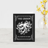 Gothic Halloween bruidegom bruid bruiloft Cheloret Kaart (Gele Bloem)
