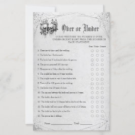 Gothic Halloween Bruidsdouche Over of Under Spel