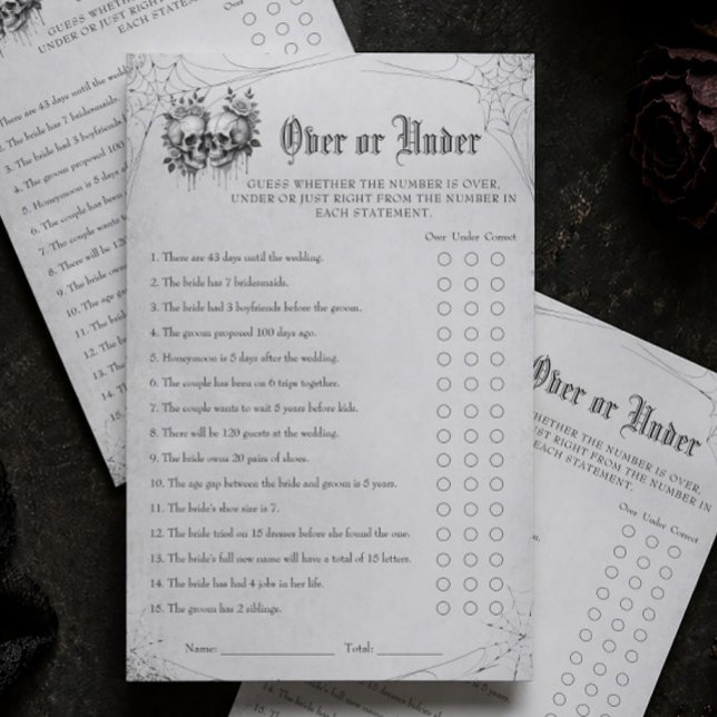 Gothic Halloween Bruidsdouche Over of Under Spel (Creator heeft geüpload)