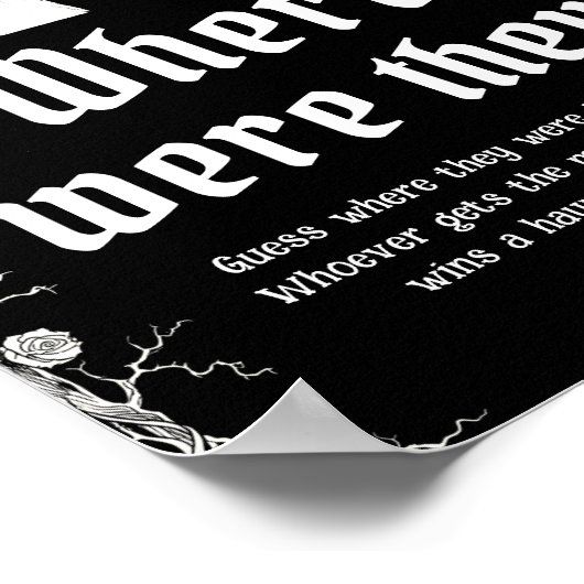 Gothic Halloween Bruidsdouche Waar waren ze Poster (Hoek)