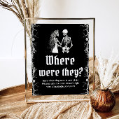 Gothic Halloween Bruidsdouche Waar waren ze Poster