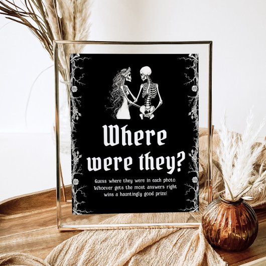 Gothic Halloween Bruidsdouche Waar waren ze Poster