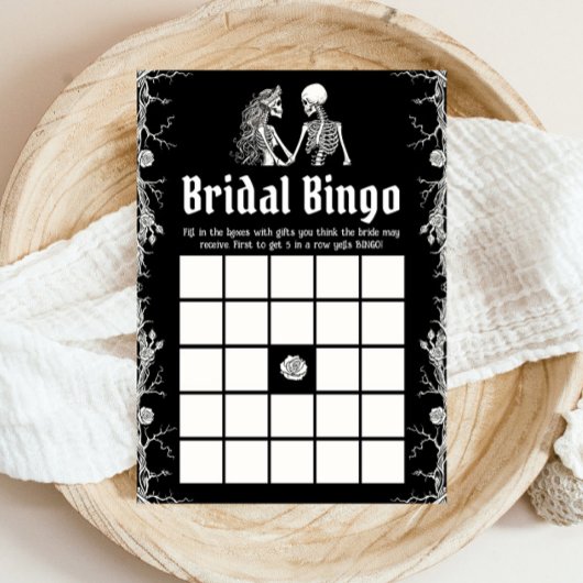 Gothic Halloween Bruidsfeest Bruidsbingo Game Kaart