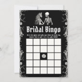 Gothic Halloween Bruidsfeest Bruidsbingo Game Kaart (Voorkant)