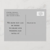 Gothic halloween bruiloft, behalve het date briefk aankondigingskaart (Achterkant)