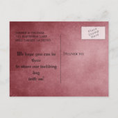 Gothic halloween bruiloft, behalve het date briefk aankondigingskaart (Achterkant)