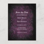 Gothic halloween bruiloft, behalve het date briefk aankondigingskaart (Voorkant)