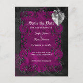 Gothic halloween bruiloft, behalve het date briefk aankondigingskaart (Voorkant)