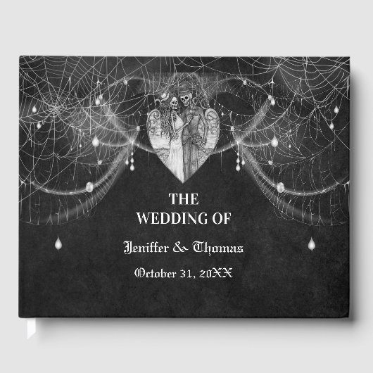 Gothic Halloween bruiloft gastenboek (Voorkant)