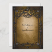 Gothic halloween bruiloft met uitzondering van de  aankondiging (Achterkant)