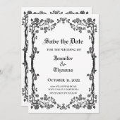 Gothic halloween bruiloft met uitzondering van de aankondiging (Voorkant / Achterkant)