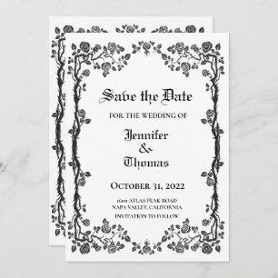 Gothic halloween bruiloft met uitzondering van de  aankondiging