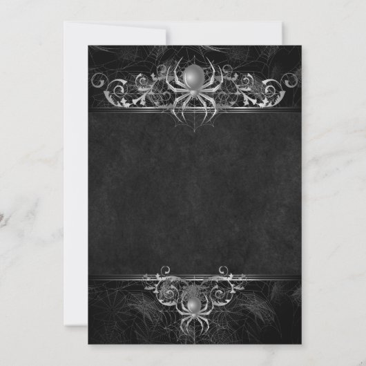 Gothic halloween bruiloft met uitzondering van de aankondiging (Achterkant)