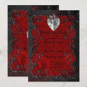 Gothic halloween bruiloft met uitzondering van de  aankondiging (Voorkant / Achterkant)