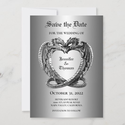 Gothic halloween bruiloft met uitzondering van de aankondiging (Voorkant)