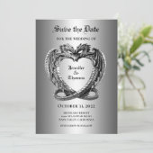 Gothic halloween bruiloft met uitzondering van de  aankondiging (Staand voorkant)