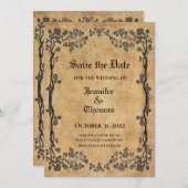 Gothic halloween bruiloft met uitzondering van de aankondiging (Voorkant / Achterkant)