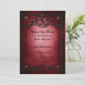 Gothic halloween bruiloft met uitzondering van de  aankondiging (Staand voorkant)