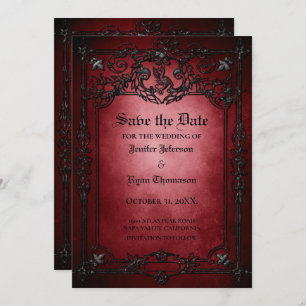 Gothic halloween bruiloft met uitzondering van de  aankondiging