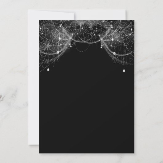 Gothic halloween bruiloft met uitzondering van de  aankondiging (Achterkant)